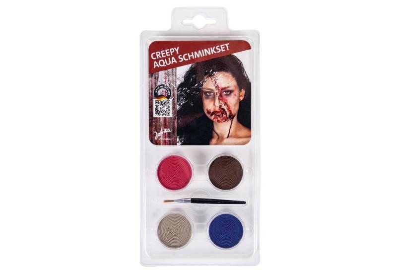 jofrika Schmink-Set Creepy Aqua Schminkset, wasserlösliche Schminke inkl. Pinsel reicht f von jofrika
