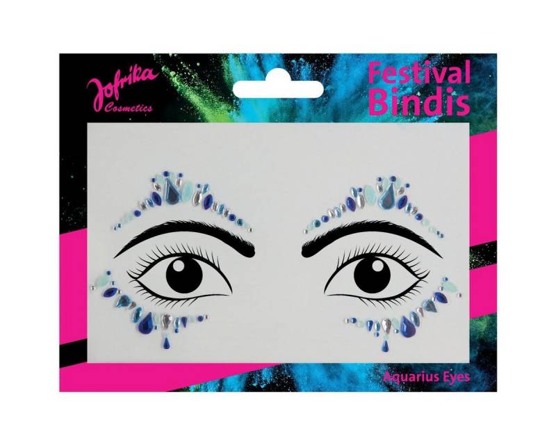 jofrika Schmink-Set Festival Bindi: Aquarius Eyes, Gesichtsschmuck aus selbstklebenden Sch von jofrika