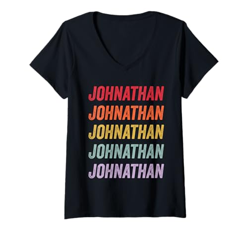 Damen Johnathan T-Shirt mit V-Ausschnitt von johnathan Apparel