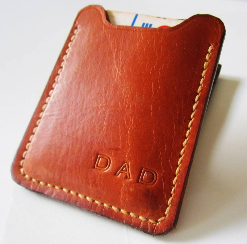 Geld-Clip-Portemonnaie - Leder Geld Clip Credit Card Wallet Schlanke Brieftasche Vordere Tasche Geldbörse. Personalisierte Herren Ledergeldbörse von johnbrandonUSA