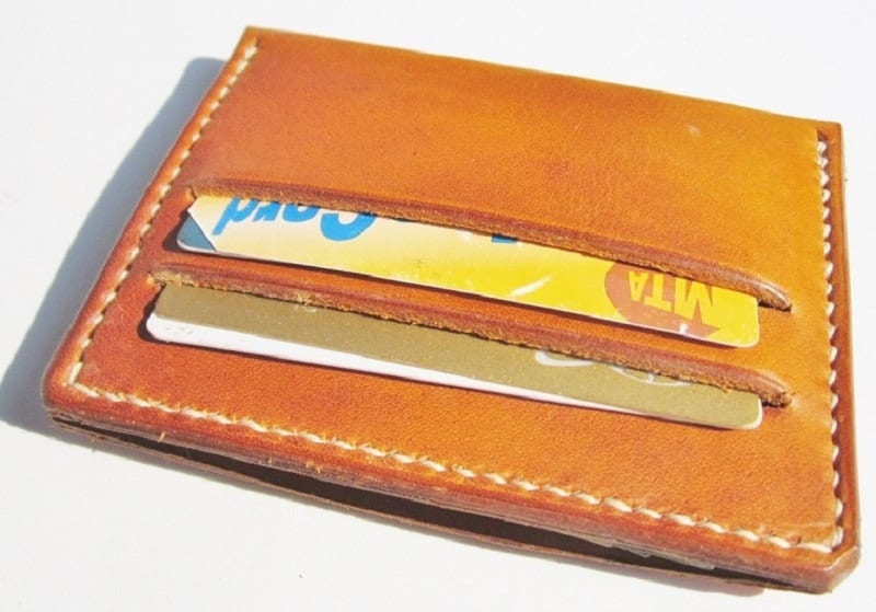 Herren-Geldbörse - Schmales Portemonnaie Personalisiertes Leder-Geldbörse Mit Ausweisfenster Vordertaschen-Geldbörse Initialen von johnbrandonUSA