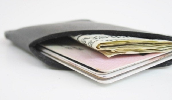 Herren Schwarz Minimalist Geldbörse von johnbrandonUSA