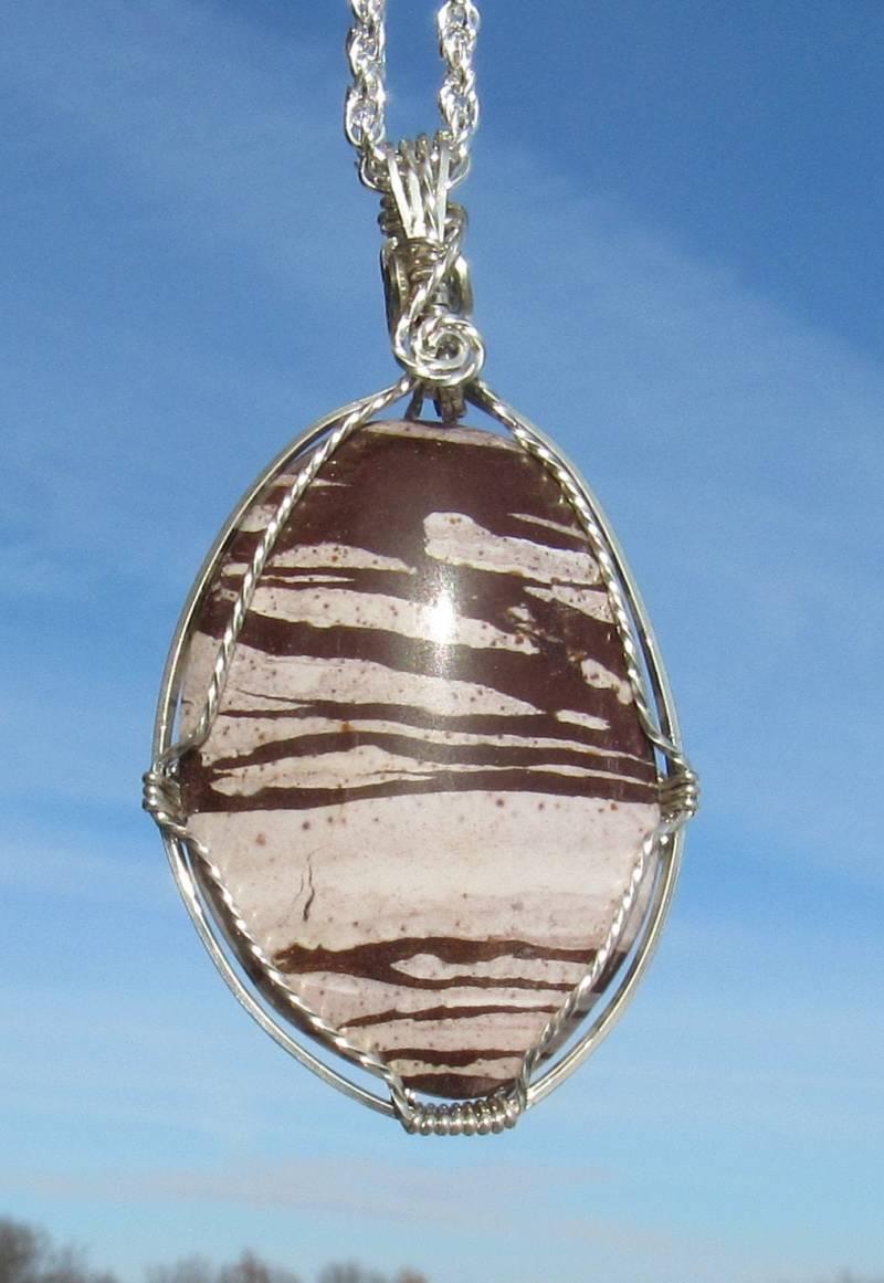 Bild Jaspis Draht Gewickelt Anhänger von johnchapman3