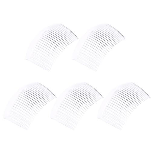 5 x seitliche Haarkämme, französischer gedrehter Kamm, Haarspangen mit Zähnen für feines Haar, Accessoires, Frauen und Mädchen, 23 Zähne von jojnsha
