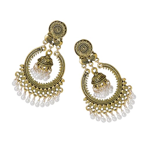 Einzigartige Anhänger Ohrringe Handgemachte Perlen Quasten Lang Für Frauen Geeignet Für Party Und Alltag Tragen Blumenohrringe, Einheitsgröße, Wie beschrieben, Wie beschrieben von jojnsha