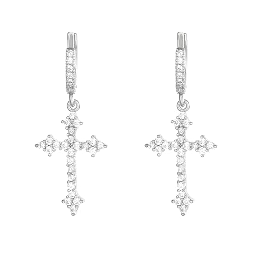 Elegante Kreuze Reifen Ohrringe Elegantes Ohrringe Accessoire Mit Zirkonkreuzen Drop Für Mode Enthusiasten Verstellbare Verschlüsse von jojnsha
