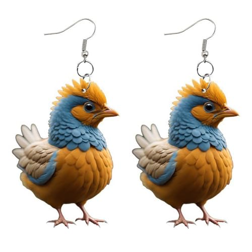Hängende Ohrringe aus Acryl, Huhn, Ohrpiercing, Schmuck, modische Ohrhaken, Verzierung, Charm, Acryl, Einheitsgröße, Wie beschrieben, Wie beschrieben von jojnsha