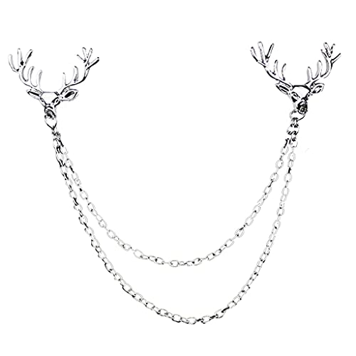 Hirschbroschen Stecknadel Für Männer Frauen Anzug Vintage Hemdkragen Kette Broschen Elchgeweihte Stecknadel Dekoration Deer Brosche Brosche von jojnsha