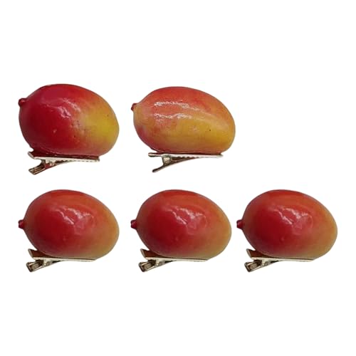 Niedliche Mango-Haarnadeln, bezaubernde Mango-Haarspangen, stilvolle Harz-Haarschmuck, geeignet für Mode-Enthusiasten, 5 Stück von jojnsha