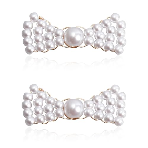Retro Ohrstolf Bowknot Anhänger Dangle Ohrringe Schmuck Nachahmung Perlen Ohr von jojnsha