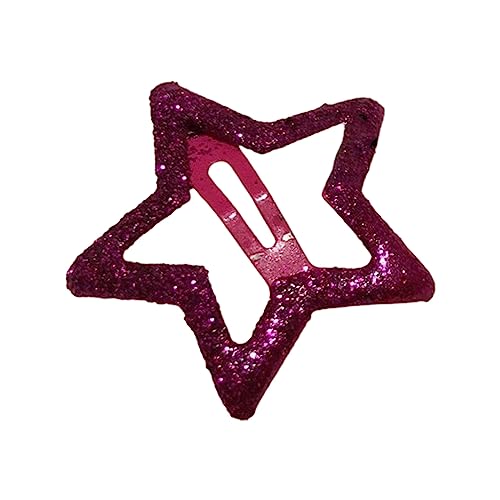 Star Clip Sweet Cool Girl Fünfzackiger Stern Glitzernde Haarnadel Clip Pony Clip Haarspange von jojnsha