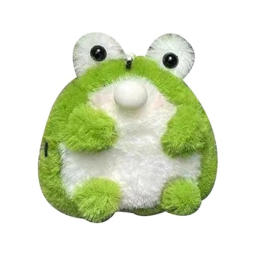jojnsha 4 3 Zoll Frog Plush Keyring Und Blasenblasen Spaßigen Schlüsselbund Für Kinder Und Erwachsene Interactive Frog Keyring von jojnsha