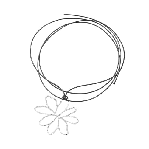 jojnsha Blumenmuster Choker Halskette Trendy Legierung Colarmbone Ketten Bunt Simulierte Blütenneckschüben Dekorationen von jojnsha