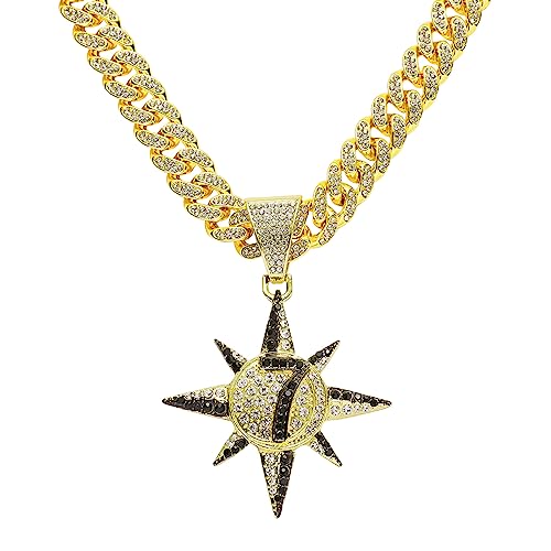 jojnsha Cuban Link Chain Necklace Dainty Sun Pendant Clavicle Chain Number 7 Rhinestone Necklace Choker jojnsha Cuban Link Chain Necklace Dainty Sun Pendant Clavicle Chain Number 7 Rhinestone Necklace Choker von jojnsha