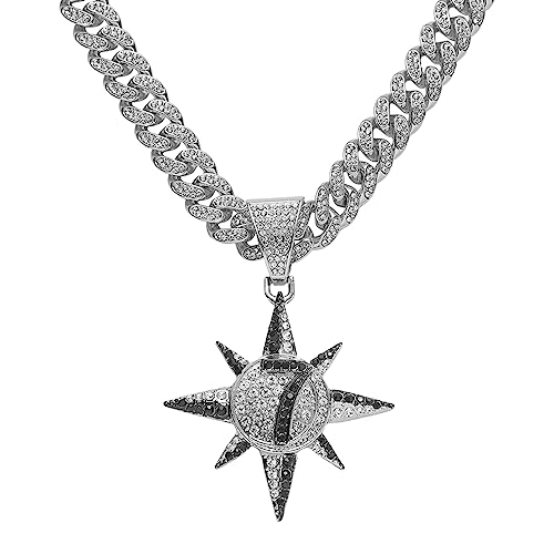 jojnsha Cuban Link Chain Necklace Dainty Sun Pendant Clavicle Chain Number 7 Rhinestone Necklace Choker jojnsha Cuban Link Chain Necklace Dainty Sun Pendant Clavicle Chain Number 7 Rhinestone Necklace Choker von jojnsha