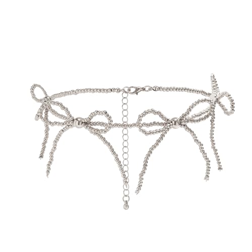 jojnsha Elegante Bowknot Kette Halskette Langlebig Stilvolle Schmuck Ohrhänger Modearmband Geschenk Für Frauen Mädchen Hengste Ohrringe Ohrringe von jojnsha