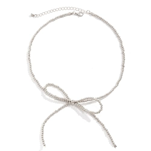 jojnsha Elegante Bowknot Kette Halskette Langlebig Stilvolle Schmuck Ohrhänger Modearmband Geschenk Für Frauen Mädchen Hengste Ohrringe Ohrringe von jojnsha