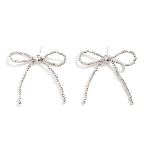 jojnsha Elegante Bowknot Kette Halskette Langlebig Stilvolle Schmuck Ohrhänger Modearmband Geschenk Für Frauen Mädchen Hengste Ohrringe Ohrringe von jojnsha