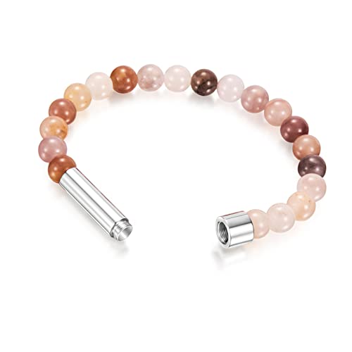 jojnsha Naturstein Armband Dekorative Handgelenk Kette 8mm Perlen Polierte Heilung Reiki Mode Armreif Für Frauen Männer Vulkanstein Achat Tiger Eye Kristallperlen Charmanter Schmuck Für Frauen Männer von jojnsha