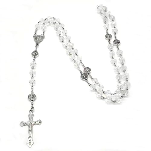 jojnsha Rosenkranzperlen Katholische Halskette Für Frauen Männer Kruzifix Kreuz Charme Langkette Amulett Religiöse Schmuck Rosenkranz Für Frauen von jojnsha