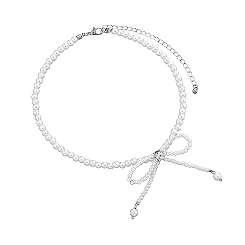 jojnsha Stilvolle Perlen Halskette Mit Schmetterlingsbögen Charm Temperament Temperament Temperament Kette Eleganter Neckketten Modeschmuck jojnsha Stilvolle Perlen Halskette Mit Schmetterlingsbögen Charm Temperament Temperament Temperament Kette Eleganter Neckketten Modeschmuck von jojnsha