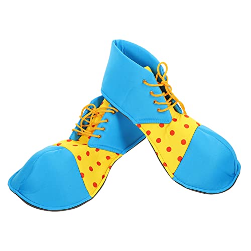 jojofuny 1 Paar Halloween-Clown-Schuhe Unisex-Clown Halloween-Cosplay-Schuhe Halloween-zubehör Cosplay-Outfit Clown-Cosplay-Schuhe Clown-Cosplay-kostüm Punktmuster Eva-Sohle Clown-Rock Kind von jojofuny