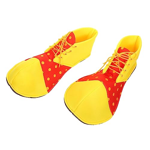 jojofuny 1 Paar Halloween-Clown-Schuhe Cosplay- Schuhe Clown-Cosplay-zubehör Lustige Zirkusrequisiten Clown-Cosplay-Outfit Kinder-Clown Werfen Kleinkind Kleidung Schwamm-zwischenschicht von jojofuny