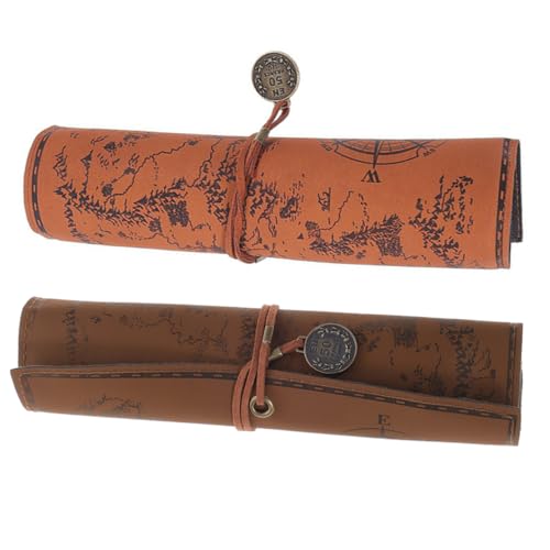 jojofuny 1 Satz Retro Canvas Pen Bag Gesteppt Federmäppchen Schreibwaren Für Studenten-stifttasche Tragbar Kleiner Bleistiftkoffer Dekorativer Stifthalter Etui Leder 2 Stück von jojofuny