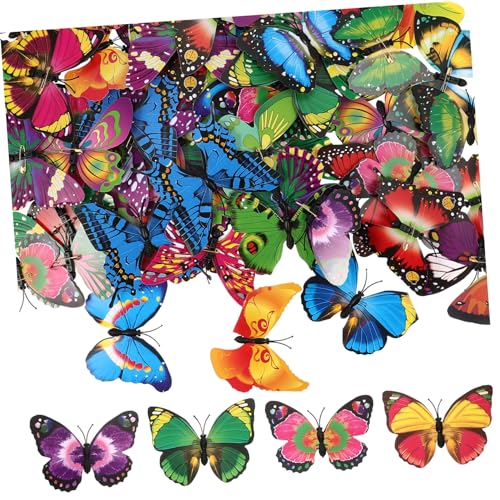 jojofuny 100stücke Schmetterling Brosche Anstecknadel Für Kleidung Taschen Schals Schmetterlings Broschen Kunststoff Brosche Pin Schmuck Für Frauen Mädchen von jojofuny
