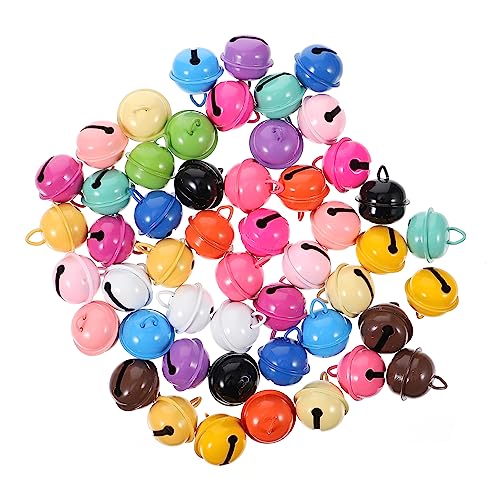 jojofuny 1 Satz Teiliges Bunte Glöckchen Metall Glocken Mit Klarem Für Haustierhalsband Diy Schmuck Party Und Weihnachtsdeko Robust Korrosionsbeständig Vielseitig Verwendbar 50 Stück von jojofuny