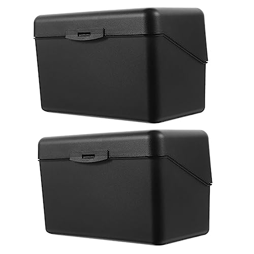 jojofuny 1 Satz Visitenkartenspeicherbox Karteikartenetui Kartensortierfach Karteikarten-Organizer Kartenhülle Karteikartenhalter Inhaber Fall Für Black Pp 2 Stück von jojofuny