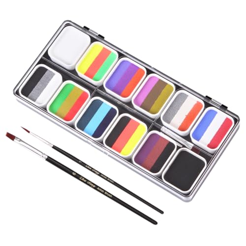 jojofuny 1 Set 12 Stil Farbe Palette Tag Halloween Gesicht Waschbar UV Farbe Wasser Kits Pigment Pulver jojofuny 1 Set 12 Stil Farbe Palette Tag Halloween Gesicht Waschbar UV Farbe Wasser Kits Pigment Pulver von jojofuny
