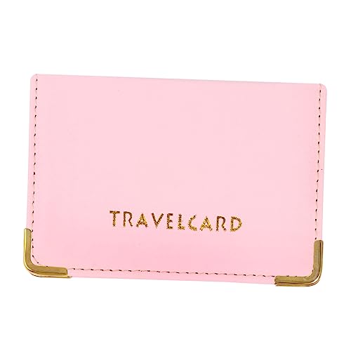 jojofuny 1 Stück ID-Fall tragbares Kartenetui Einfacher Kartenhalter klein Abdeckung für Reisekartenetui Schlüssel scheckkarten-etui Passport Covers gehäuse Tasche Inhaber Plastik Rosa von jojofuny