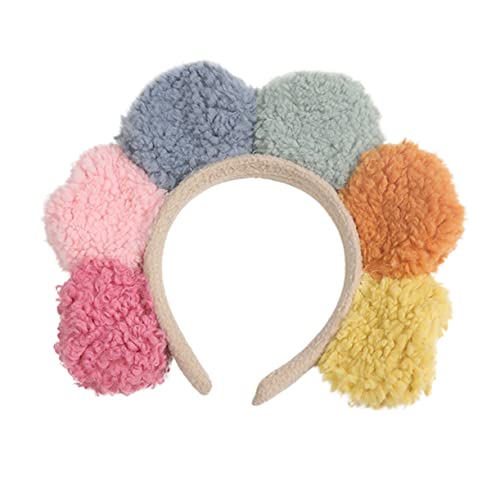 jojofuny 1stk Dusche Stirnband Reinigendes Haarband Make-up-kopfpackung Plüsch Haarband Haarhalter Zum Waschen Des Gesichts Stirnband Für Frauen Modische Stirnbänder Füllung Schal Fräulein von jojofuny