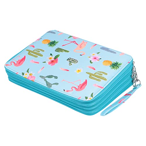 jojofuny Großes Federmäppchen für Bleistifte Multi Funktions Bleistift Tasche 200 Fächer PU Leder Reißfest für Kunststudenten und Zeichner von jojofuny