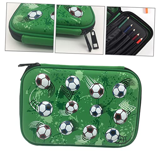 jojofuny 1 Stück Schreibwaren-Box Aufbewahrungstasche Mäppchen Fall in Fußballform Tasche für Schminkpinsel Make-up-Pinseletui Vorratsbehälter Bleistift Tragetasche Tasche für Grün von jojofuny