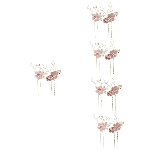 jojofuny 10 Stk Frisur Chignon Hochzeitshaarschmuck Für Bräute Blumenhaarspangen Für Frauen Hochzeitsblume Damen Stirnbänder Haarschmuck Für Damen Brautjungfer Die Blumen Bobby Stoff von jojofuny