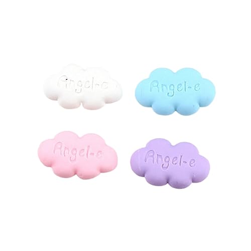 jojofuny 100st Wolke Diy Scrapbooking-anhänger Cabochons Harz Scrapbooking-knöpfe Kunstharz Harzverzierungen Mit Flacher Rückseite Harz-flatback-perlen Sammelalbum Creme Material von jojofuny