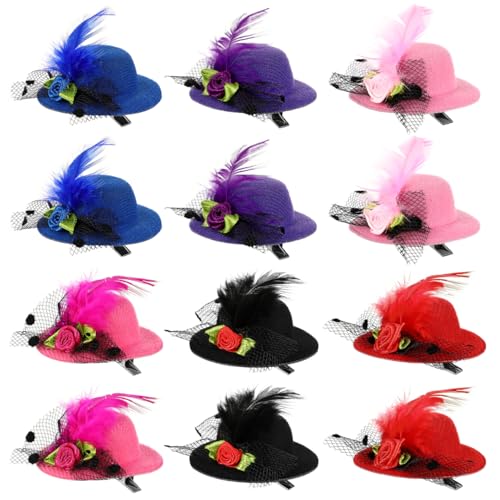 jojofuny 12 StüCk Mini-Hut Haarclips FüR MäDchen, Kinder Haarspangen FüR Party, Tanz Und Dekoration, Lustige Haarschmuck Kinder, ZufäLlige Farben jojofuny 12 StüCk Mini-Hut Haarclips FüR MäDchen, Kinder Haarspangen FüR Party, Tanz Und Dekoration, Lustige Haarschmuck Kinder, ZufäLlige Farben von jojofuny