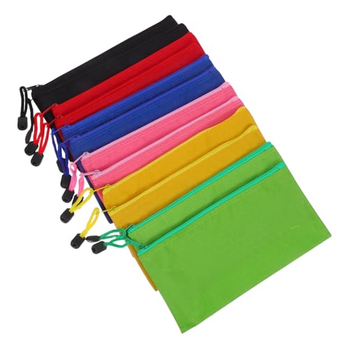 jojofuny 12 Teiliges Federmäppchen A6 Wasserdicht Mit Reißverschluss Oxford Stoff Kosmetiktasche Mehrzweck Aufbewahrungstasche Für Schulbedarf Reise Make Up Schreibwaren Organizer von jojofuny