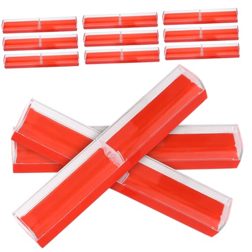 jojofuny 12-teilige Boxen Plastikstiftkiste Füller Federmäppchen Füllfederhalterboxen Brunnenstiftspeicher Stifteetui Schreiben Mehrzweck-geschenkboxen Stiftkofferhalter Stiftbehälter Rot von jojofuny