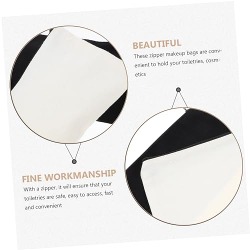 jojofuny 12Stücke Kosmetiktasche Teiliges Reißverschluss DIY Sublimations Canvas Für Reisen Makeup Personalisierbar Praktische Aufbewahrung Leicht von jojofuny