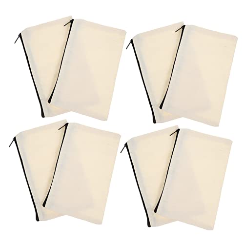 jojofuny 12stücke Canvas Federmäppchen Mit Reißverschluss Schminktasche Für Reisen Und Alltag DIY Personalisieren Kosmetiktaschen Beutel Für Studenten Und Geschäftsreisende von jojofuny