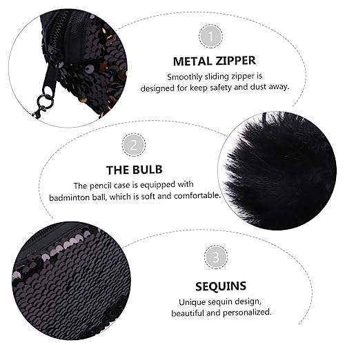 jojofuny Bleistifttasche Pailletten-federmäppchen Multifunktions-federmäppchen Schminktäschchen Für Damen Glitzertasche Kosmetiktasche Schreibwaren Lagerung Tasche von jojofuny