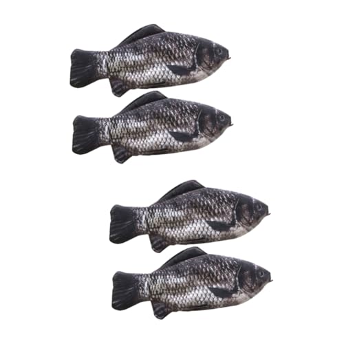 jojofuny 2 Sätze Karausche Haustierspielzeug Weicher Fisch Katzenspielzeug Schreibwarenhalter Federmäppchen Für Lustiger Stifthalter Katzen Snackbehälter Stifte 2 Stück * 2 von jojofuny