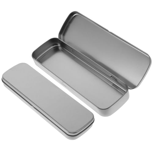 jojofuny 2stücke Metall-federmäppchen Aus Weißblech in Großpackung Rechteckig Transparenter Deckel Für Schule Und Aufbewahrung Von Stiften Und Zubehör von jojofuny