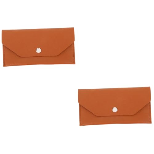 jojofuny 2 Stück Geldbörse mit Geldumschlag Geldbrieftasche Brieftasche für Kartenhalter schlank Beutel Geldbörse mit Knöpfen große kapazität männliche geldbörse Cash Bag Pu von jojofuny