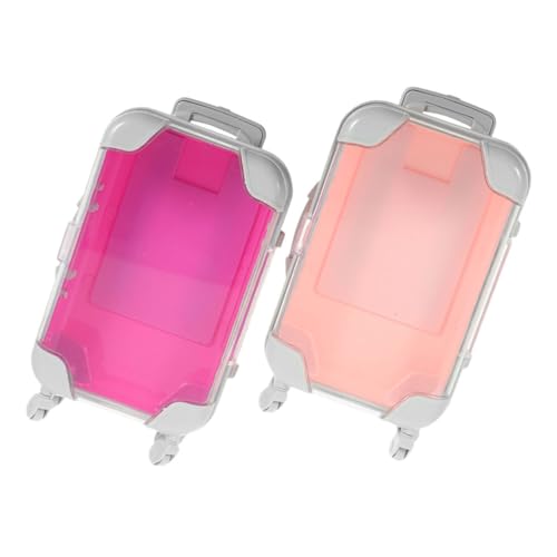 jojofuny 2 Stück Kosmetikkoffer Mini Reise Organizer mit Verstellbaren Fächern für Falsche Wimpern und Make up Tragbare Aufbewahrungsbox Wimpern Eleganter Schminkkoffer für Damen Unterwegs von jojofuny