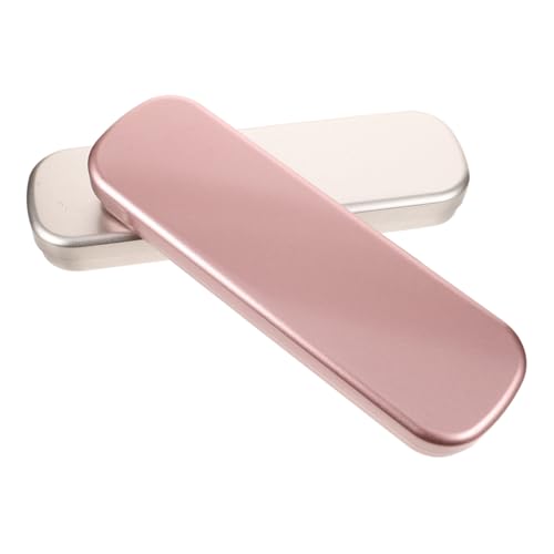 jojofuny 2 Stück Metall Stiftebox Stabile Tinplate Federmappe mit Innenfutter Platzsparend für Schule Büro Jungen Mädchen Geeignet von jojofuny