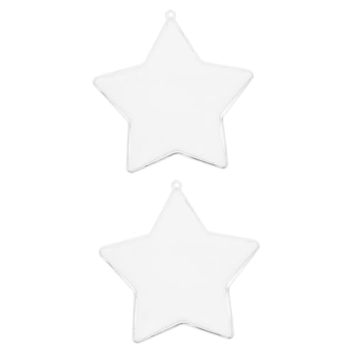 jojofuny 2 Stück Mini Aufbewahrungsbox Sternform Transparente Maniküre Sortierbox für Schreibtisch für Schmuck und Kleine Gegenstände Design und Organisation von jojofuny